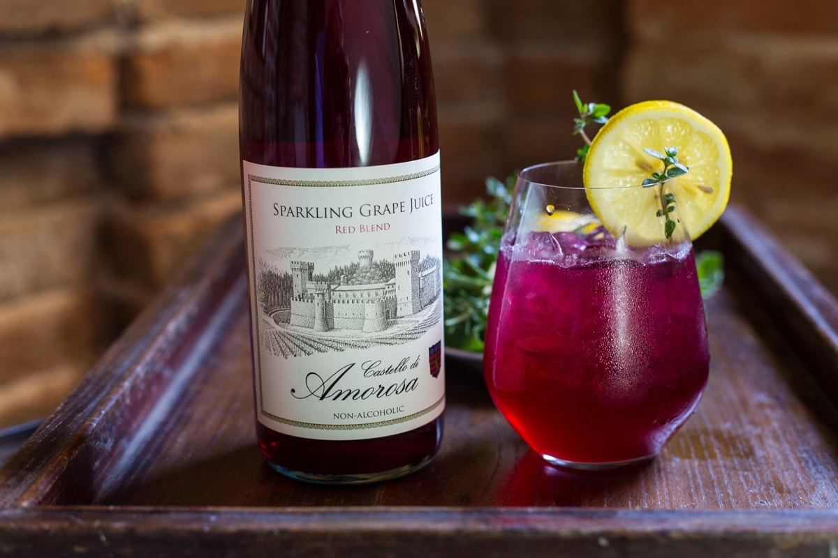 A mocktail made from Grape Juice